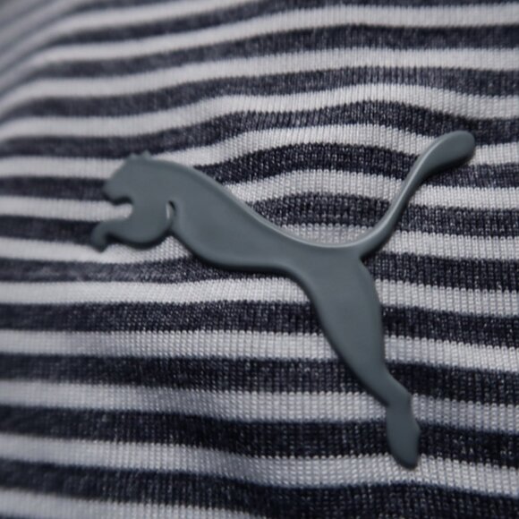 Puma DryCell Gray Striped Performance Polo (XL) ⛳️ - Picture 1 of 9